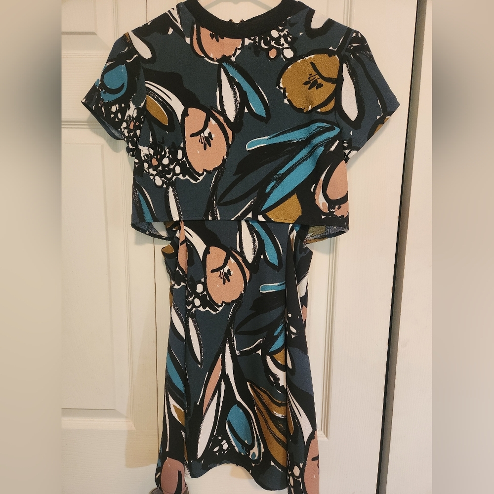 Topshop Overlay Cutout Dress